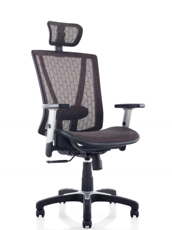 Msh112br Fully Meshed Ergo Office Chair With Headrest - Brown