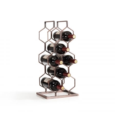 8 Bottle Wine Rack - Red