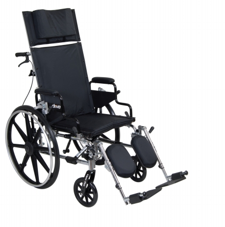 Pla416rbdfa 16 In. Detachable Full Arms Viper Plus Gt Full Reclining Wheelchair, Black