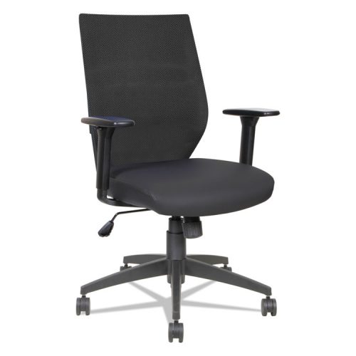 Ale Eb-t Series Syncho Mid-back Flip-arm Chair, Black