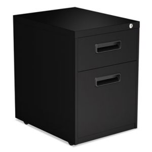 Alera Alepabfbl Two-drawer Metal Pedestal File, Black