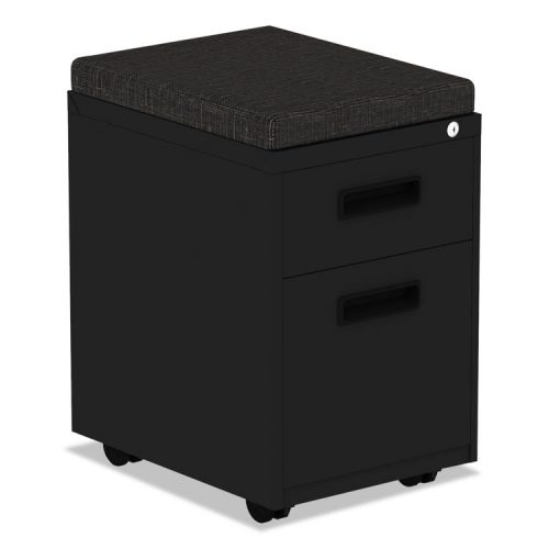 Ale Two-drawer Metal Pedestal File With Full-length Pull, Black