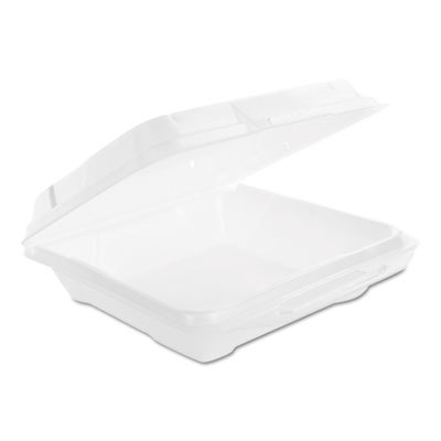 Gen-pak Gnp20010v Vented Hinged Carryout Foam Containers, White - 100 Per Box & Box Of 2