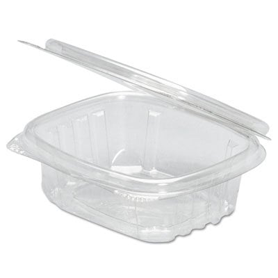 Gen-pak Gnpad04 4 Oz Hinged-lid Deli Containers, Clear - 100 Per Box & Box Of 4