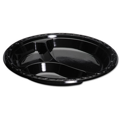 Gen-pak Gnpblk13 Silhouette Plastic Dinnerware Plate, Black - 10.25 In.