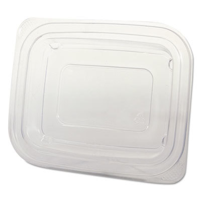 Gen-pak Gnpfpr916 Plastic Rectangular Microwave Safe Container Lid Fits 12-16 Oz, Clear
