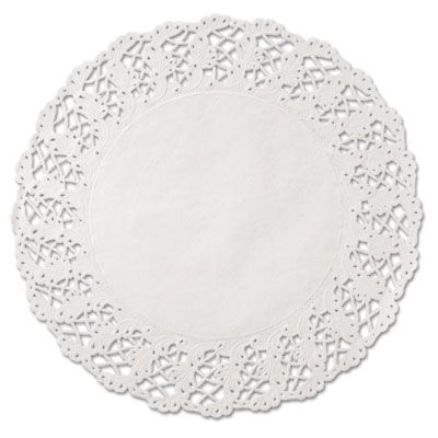 Hfm500261 Round Kenmore Lace Doilies, White - 18 In. - 500 Per Carton
