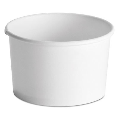 Huh71037 8-10 Oz Squat Streetside Design Paper Food Container, White - 50 Per Pack & Pack Of 20