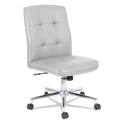 Nt4906 Pu Slimline Swivel Chair, White