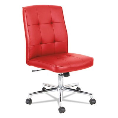 Nt4936 Pu Slimline Swivel Chair, Red