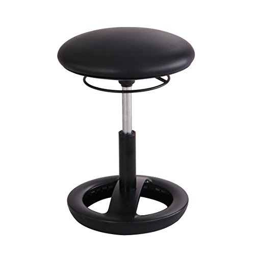 Saf Ergonomic Chair, Vinyl Black - 10.25 X 16 X 16.25 In.