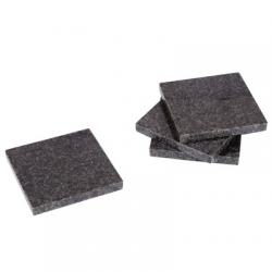 74846 Granite Coaster Set In Acetate Box, Grey - 4 Piece