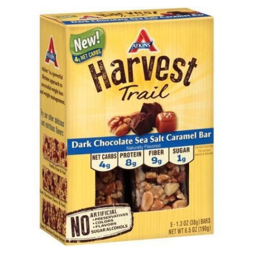 UPC 637480041188 product image for Atkins 1737519 1.3 oz Harvest Trail Bar Dark Chocolate Sea Salt Caramel - Case o | upcitemdb.com