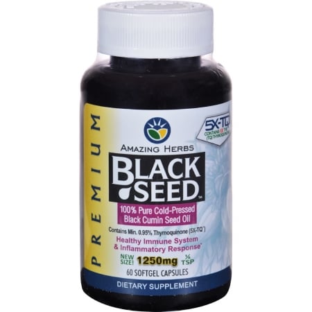 1648773 1250 Mg Black Cumun Seed Oil, 60 Softgel Capsules