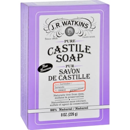 J.r. Watkins 1732841 8 Oz Castile Bar Soap, Lavender
