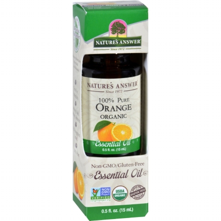 Natures Answer 1620129 0.5 Oz Gluten Free Organic Essential Oil, Orange