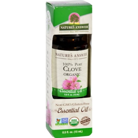 Natures Answer 1619949 0.5 Oz Gluten Free Organic Essential Oil, Clove