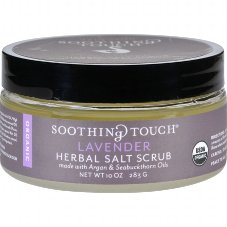 1576172 10 Oz Gluten Free Organic Herbal Salt Scrub, Lavender