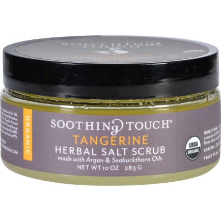 1576214 10 Oz Gluten Free Organic Herbal Salt Scrub, Tangerine