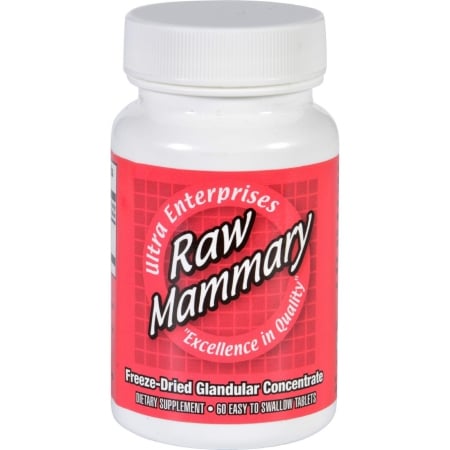 1718634 Gluten Free Raw Mammary, 60 Tablets