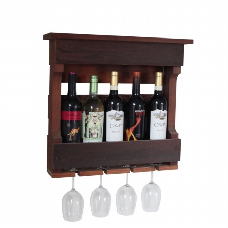 Wall Mounted Wine Rack With Shelf