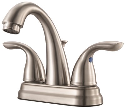 Lg148-700k Pfirst Series High Arc Lavatory Faucet Two Handle With Pop-up 4 In. Centerset Brushed Nickel 1.2 Gpm