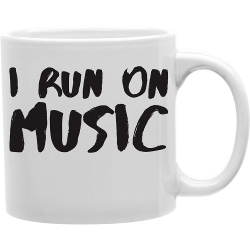 Cmg11-igc-irun I Run On Music 11 Oz Ceramic Coffee Mug