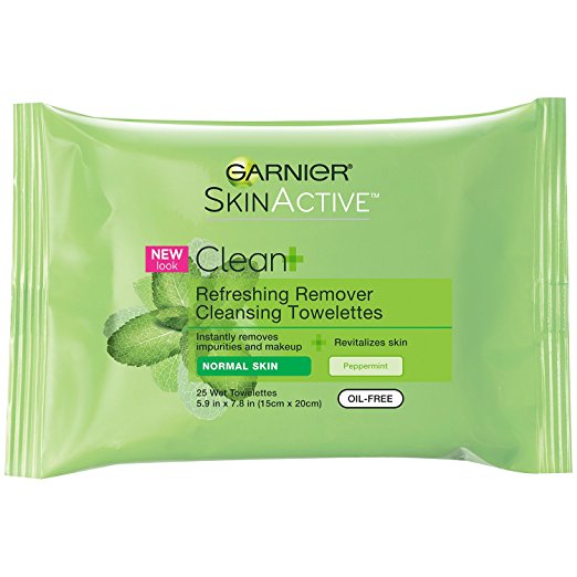 Garnier Skin 1653385 Makeup Remover Towelette For Normal Skin, 25 Count