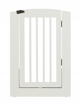 Furniture 193603 36 In. Ruffluv Individual Panel Pet Gate With Door Large - White