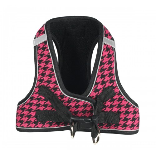 Extra Small Ez Reflective Houndstooth Harness - Pink