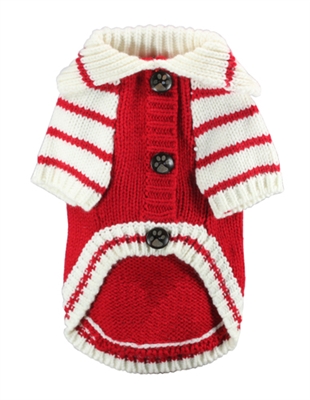 Hd-7cdgr-xs Extra Small Hd Crown Cardigan - Red