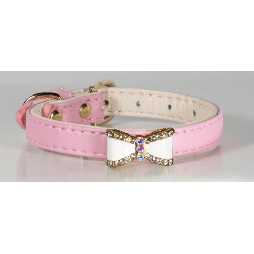 Hd-4bcp-s Small Bow Collar - Pink