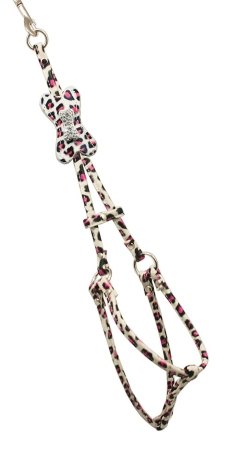 Large Snow Leopard Bone Step-in Harness - Pink