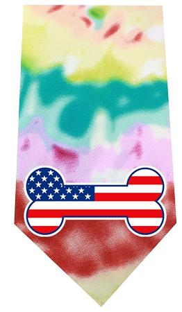 512-02 Td America Bone Flag Screen Print Bandana, Tie Dye
