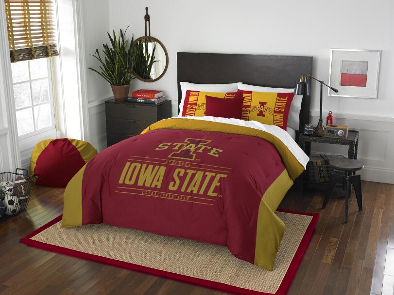 The Northwest 1col849000028ret Col 849 Iowa State Modern Take Comforter Set, Full & Queen