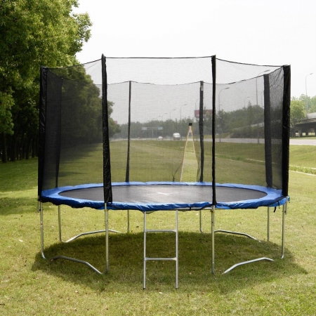 Cb16423 12 Ft. Round Trampoline Combo With Spring Pad Cover Bounce Jump Exercise