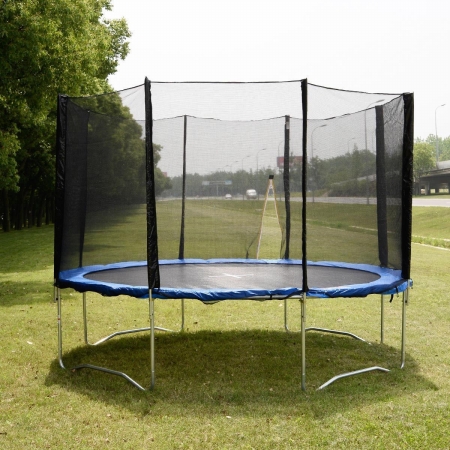Cb16431 14 Ft. Trampoline Combo Bounce Jump Safety Enclosure Net With Spring Pad Round