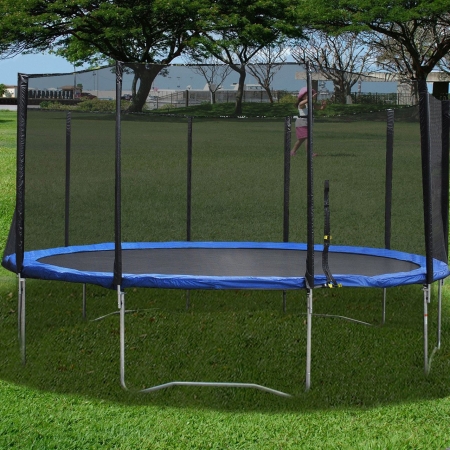 Cb16425 16 Ft. Trampoline Combo Bounce Jump Safety Enclosure Net With Spring Pad Round