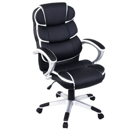 Cb16798 Executive Computer Desk Office Chair Ergonomic Pu Leather, Black