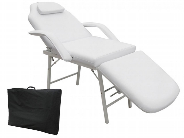 Cb15207 73 In. Massage Table Chair Portable Tattoo Parlor Spa Salon Facial Bed, White