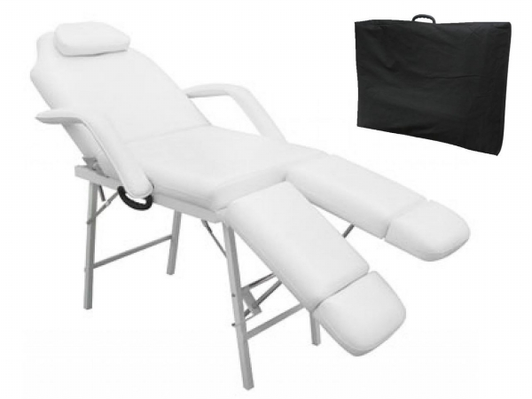 Cb16521 75 In. Massage Table Chair Portable Tattoo Parlor Spa Salon Facial Bed Beauty, White
