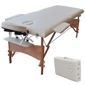 Cb16599 84 In. Massage Table Portable Facial Spa Bed Tattoo With Free Carry Case, White