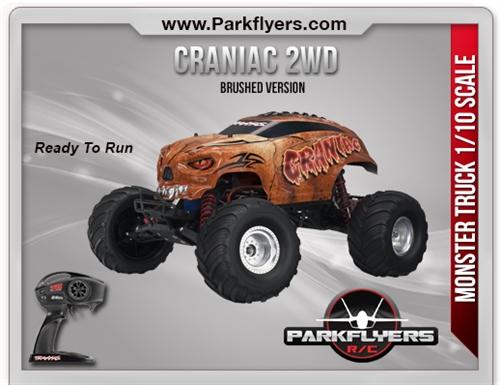 Parkflyers 36094-1 Traxxas 1-10 Craniac 2wd Monster Truck With 4a Charger