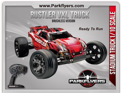 Parkflyers 37076-3 Traxxas 1-10 Rustler Vxl Tqi Rtr With Id Connector