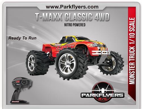 Parkflyers 49104-1 Traxxas 1-10 Nitro T-maxx 2.5 Rtr With Charger