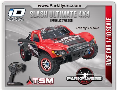 Parkflyers 68077-3 Traxxas 1-10 Slash 4x4 Ultimate Lcg Bl Rtr With Id Connector