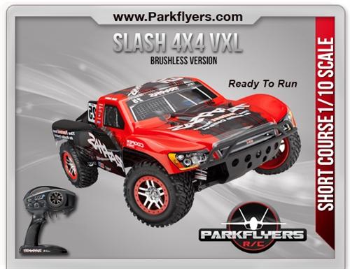 Parkflyers 68086-3 Traxxas 1-10 Slash 4x4 Vxl-3s Tqi Rtr With Id Connector