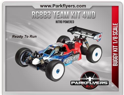 Parkflyers 80914 Associated 1-8 Rc8b3 Factory Team Nitro 4wd Kit