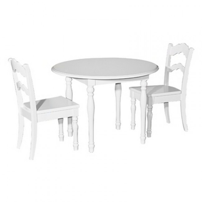 16y1004 Youth Table & 2 Chairs - Vanilla