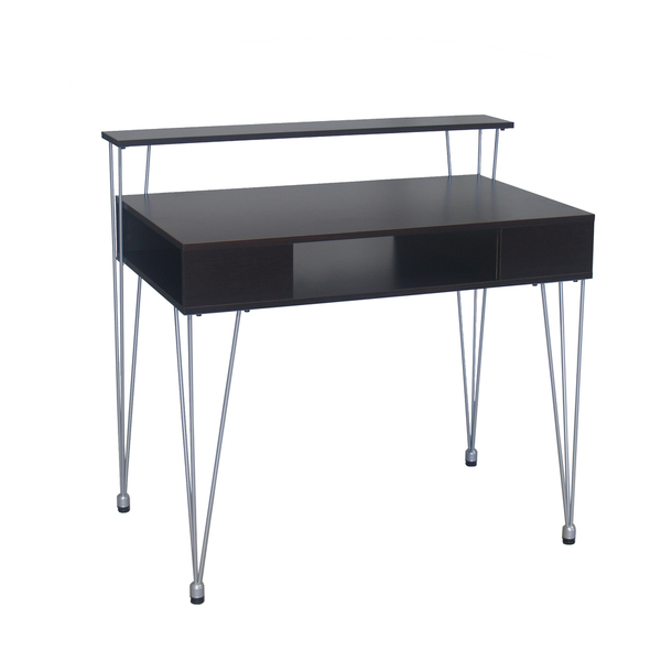 Cd17022 Marcus Junior Desk With One Large Compartment & A Raised Hutch - Metal Legs